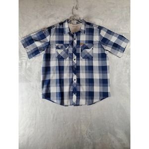 Orvis Hiking Shirt Mens Short Sleeve Plaid XL Multicolor Outdoor Blue